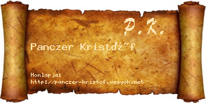 Panczer Kristóf névjegykártya